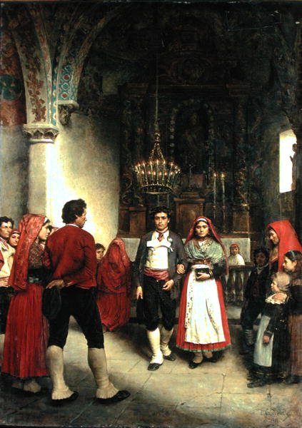 حفل زفاف في لارونس ، 1881 بواسطة لويس كابديفيل