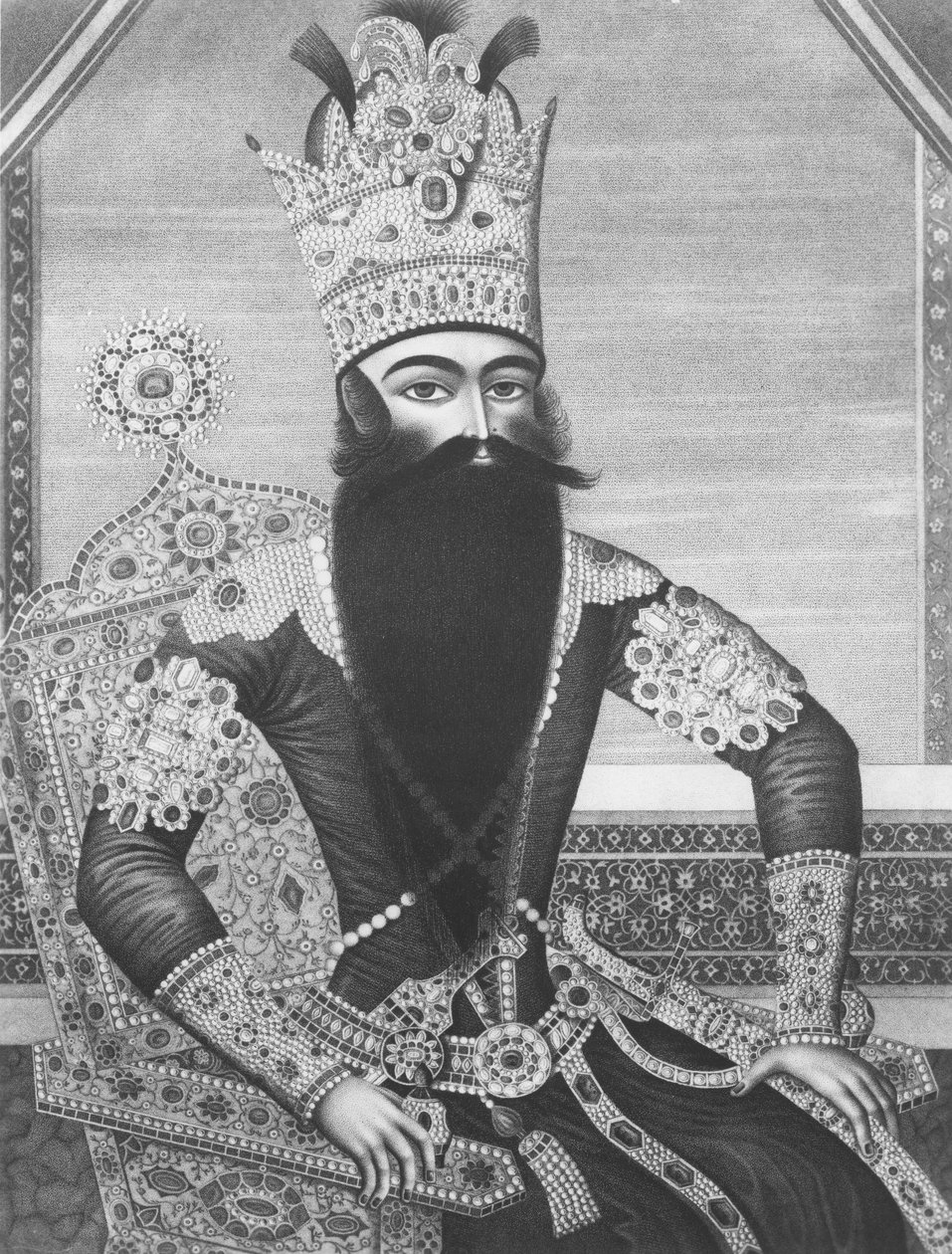 Fath-Ali Shah Qajar  بواسطة لويس تشارلز روتي
