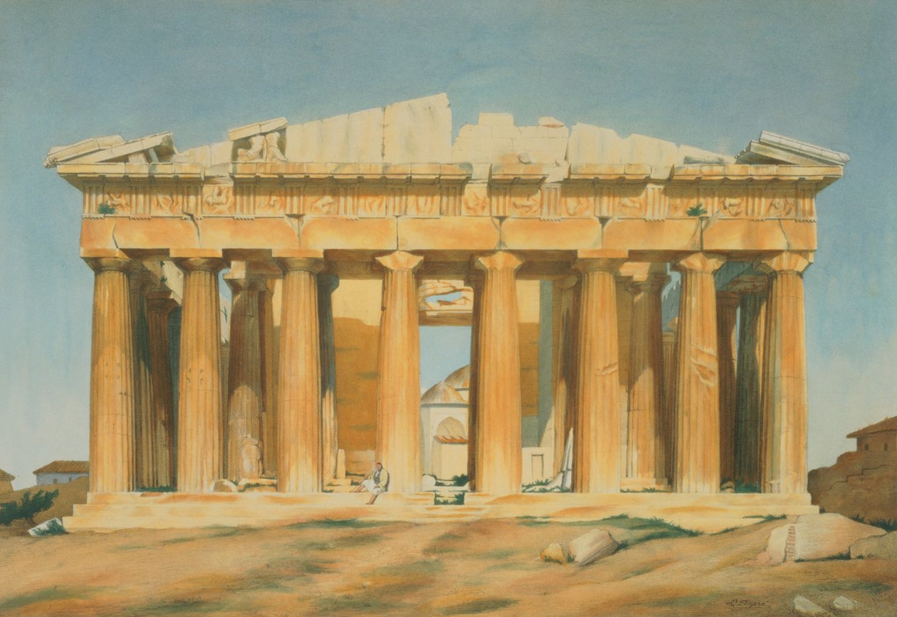 البارثينون ، أثينا ، 1810-1837 بواسطة لويس دوبري