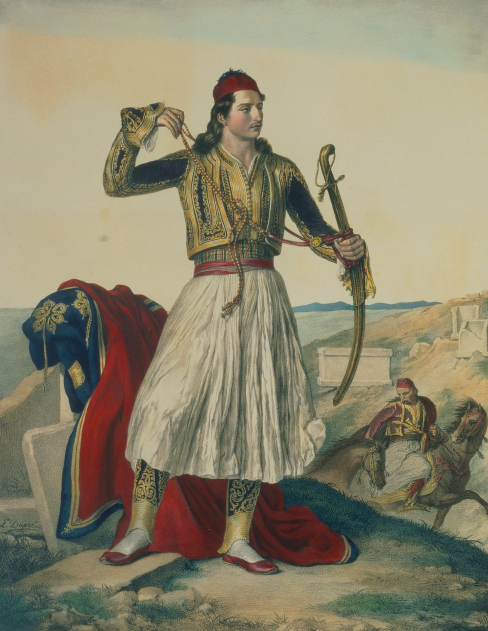 ديميتريوس مافروميشاليس ، جندي يوناني ووطني ، 1825 بواسطة لويس دوبري