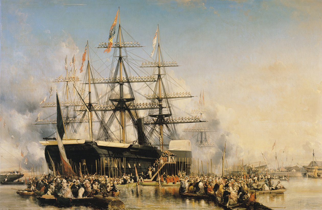 الملك لويس فيليب (1830-1848) النزول في بورتسموث ، 8 أكتوبر 1844 ، 1846 بواسطة يوجين ايزابي