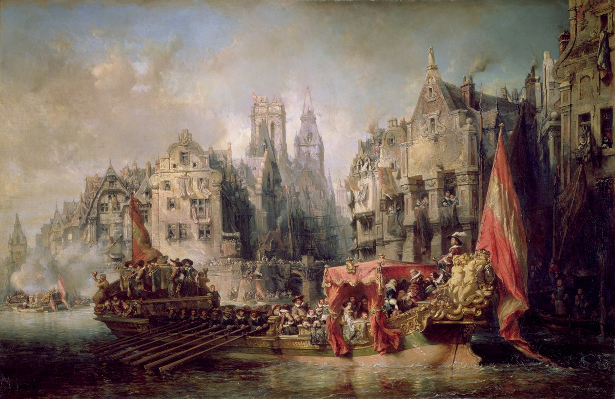 وصول فرناندو ألفاريز دي توليدو ، دوق ألبا (1508-82) في روتردام عام 1567 ، 1844 بواسطة يوجين ايزابي