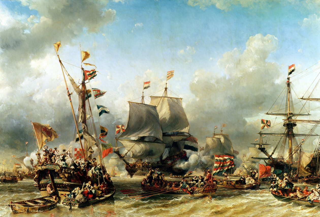 صعود رويتر وويليام دي ويت في 1667 ، 1850-51 بواسطة يوجين ايزابي