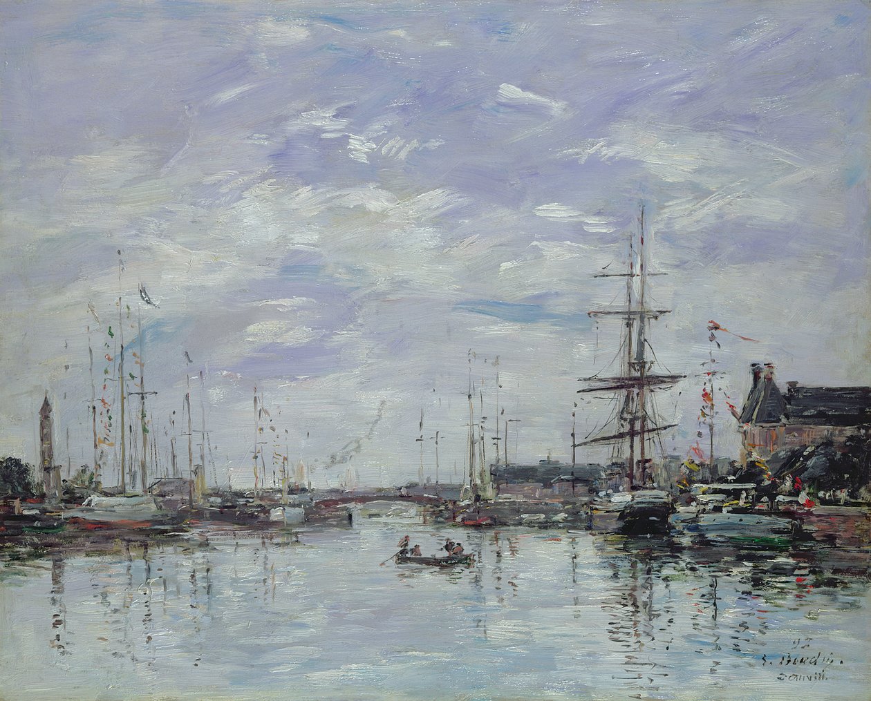دوفيل ، The Dock ، 1892 (لوحة) بواسطة يوجين لويس بودين