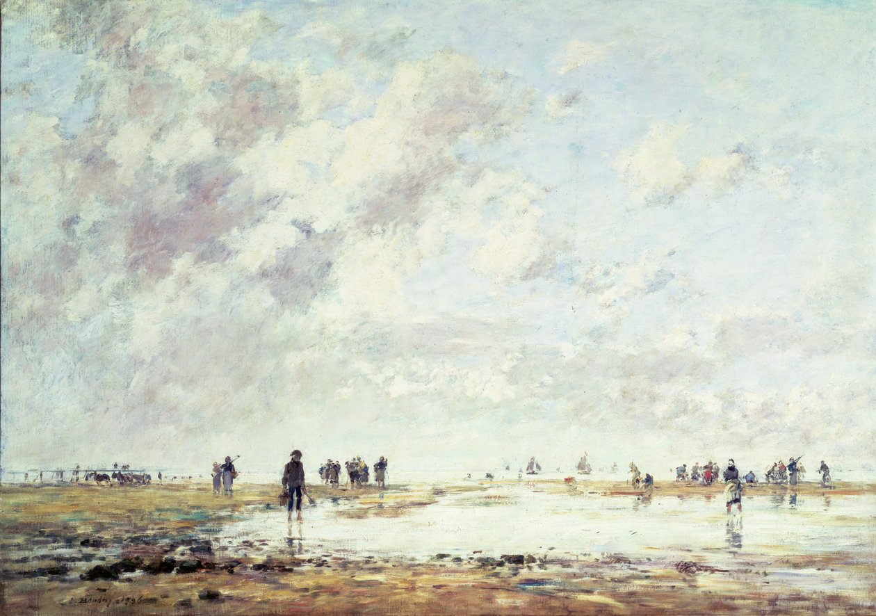 انخفاض المد في Etaples ، 1886 بواسطة يوجين لويس بودين