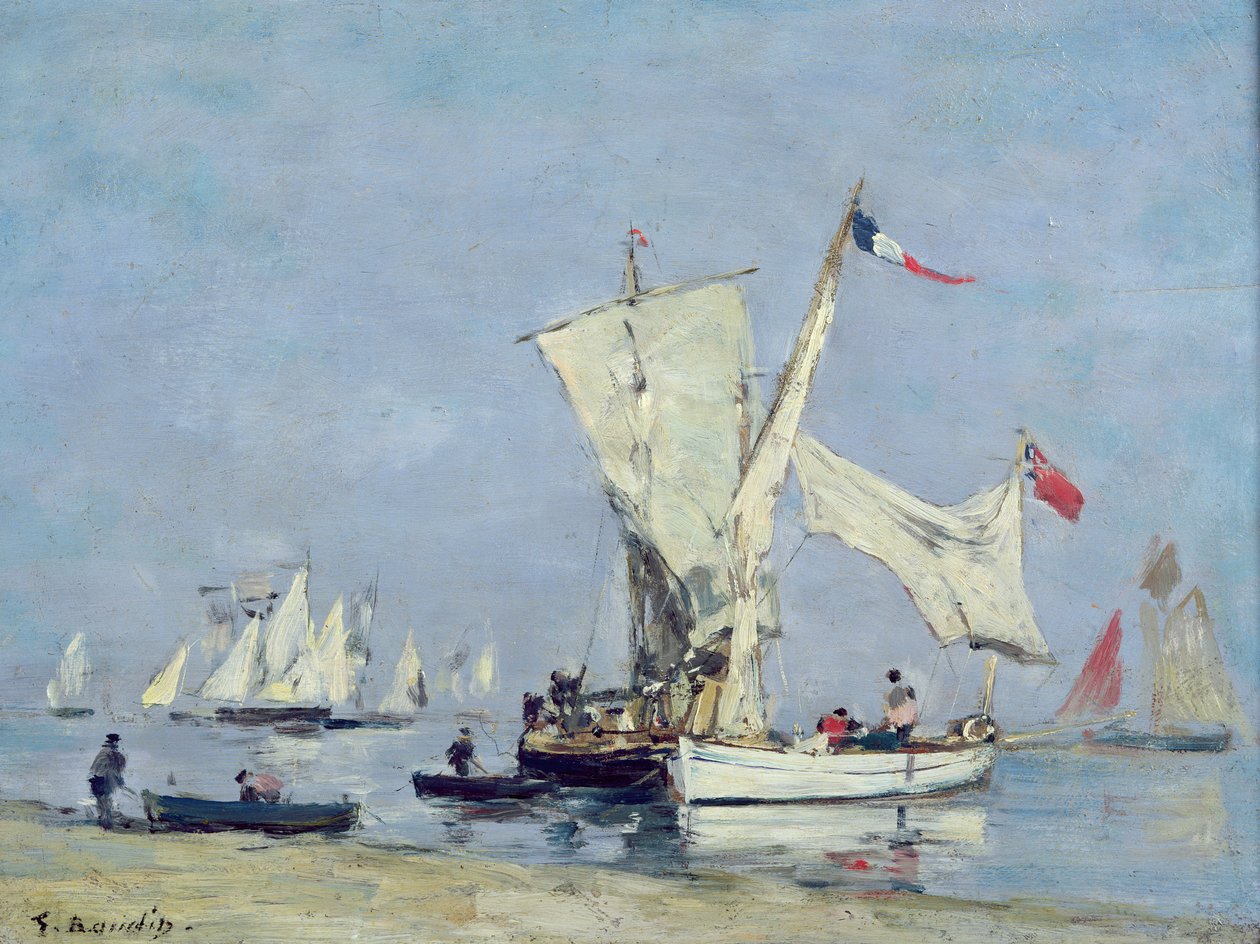 القوارب الشراعية ، c.1869 بواسطة يوجين لويس بودين
