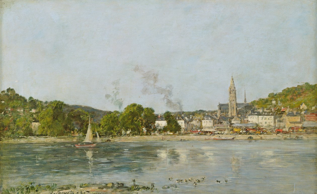 السين في Caudebec-en-Caux ، 1889 بواسطة يوجين لويس بودين