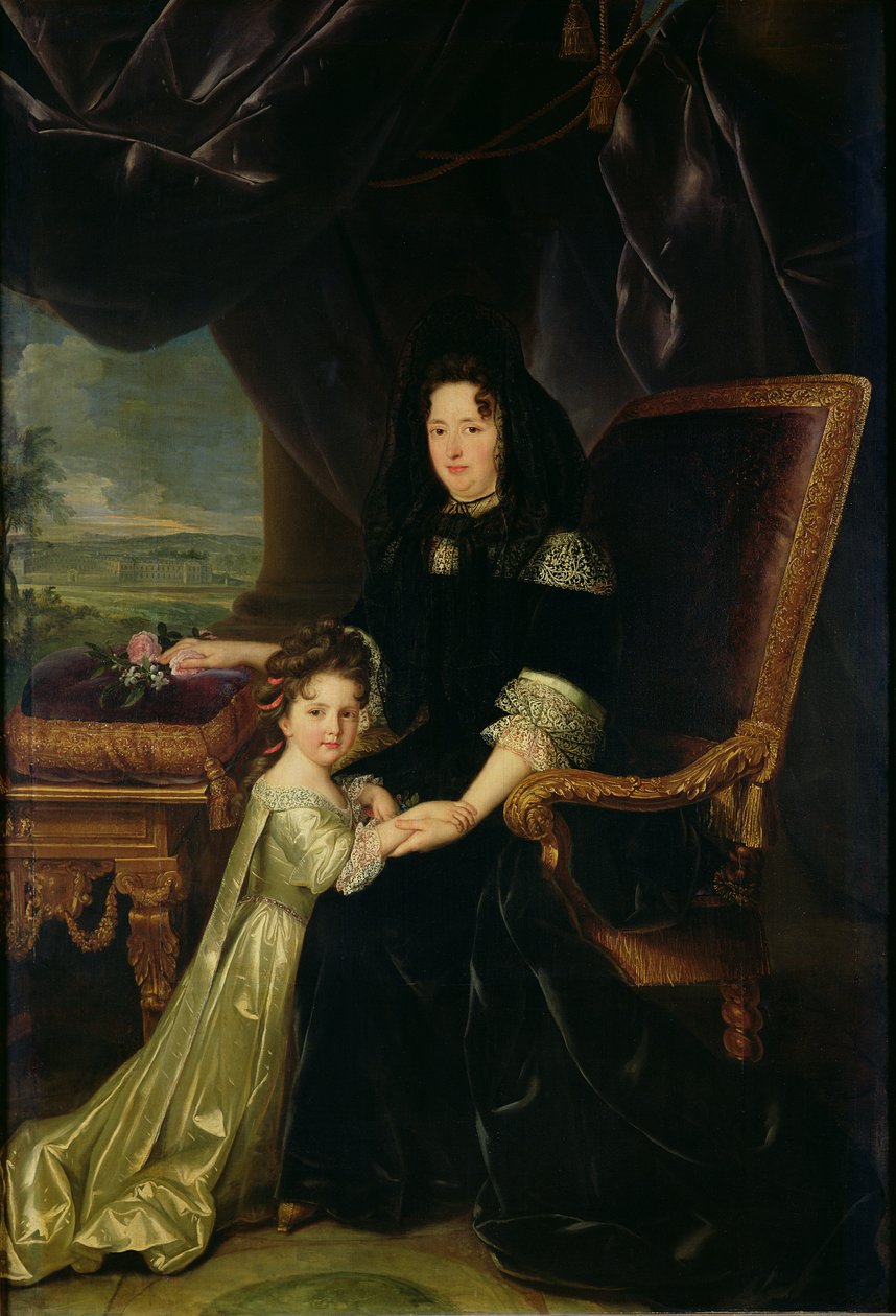 فرانسواز دابيجن (1635-1719) مركيز مينتينون وابنة أختها ، فرانسواز دابيجني ، دوقة نويلي المستقبل ، c.1686 بواسطة لويس فرديناند إيل