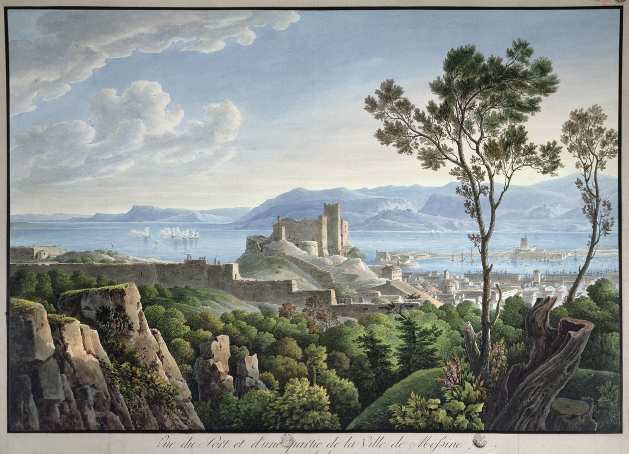 منظر لميناء ميسينا ، c.1900 بواسطة لويس فرانسوا كاساس