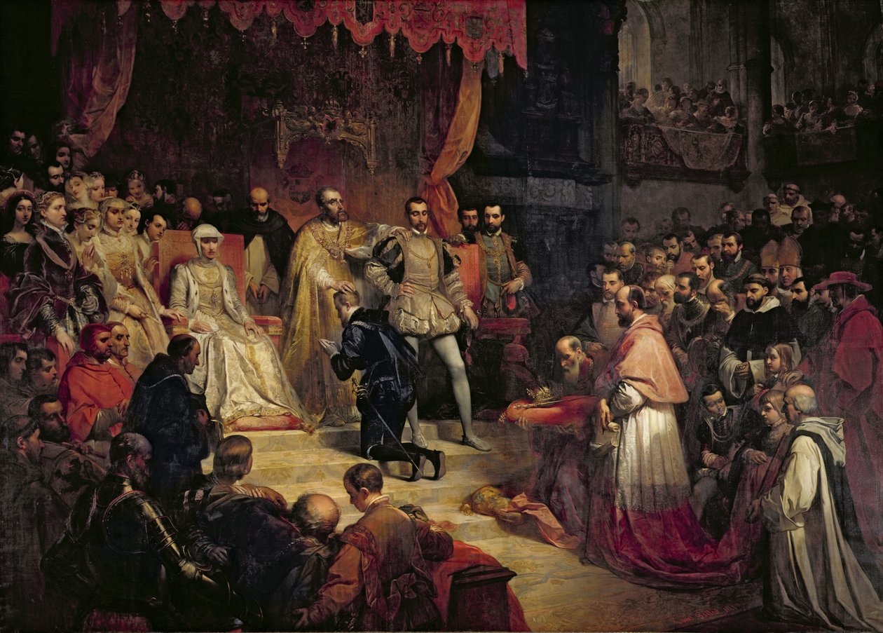 تنازل شارل الخامس (1500-58) 1841 بواسطة لويس جاليت