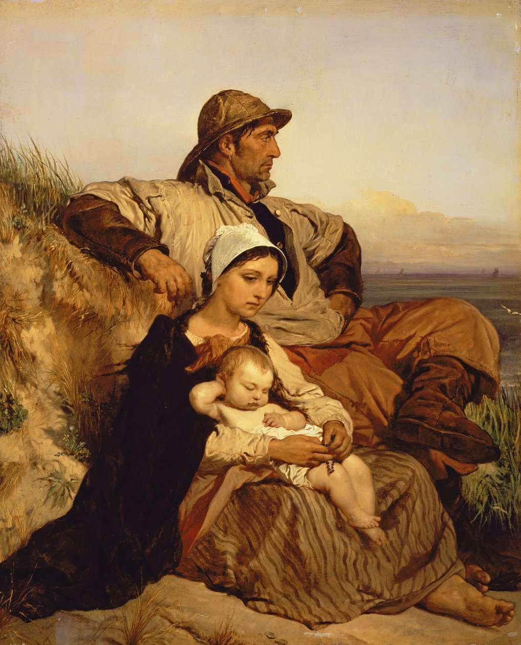 عائلة الصياد ، 1848 (لوحة) بواسطة لويس جاليت