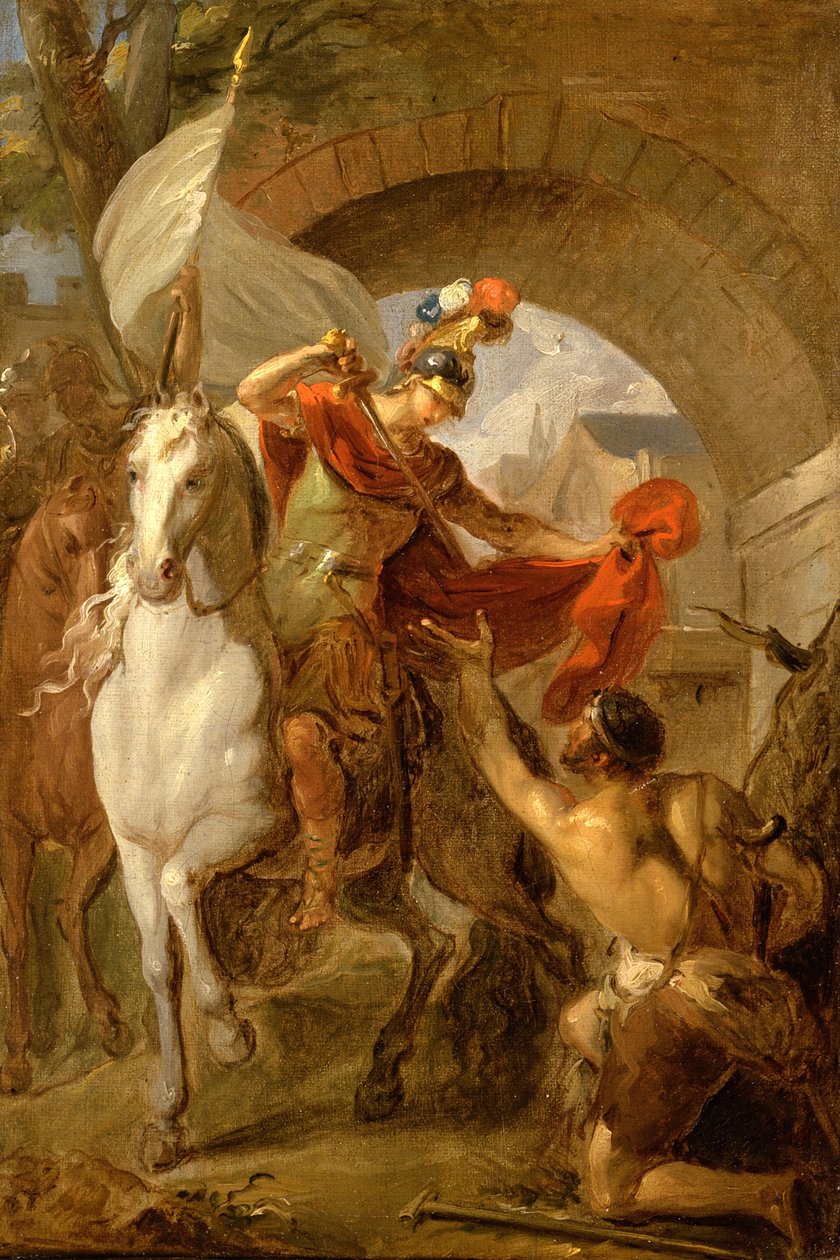 سانت مارتن يشارك معطفه مع متسول ، ج .1737 بواسطة لويس جالوش