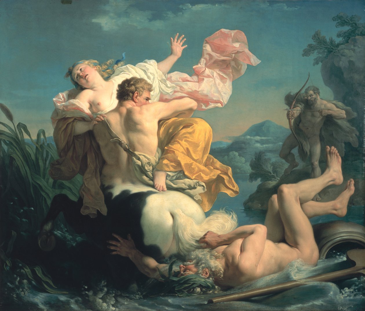اختطاف Deianeira من قبل Centaur Nessus ، 1755 بواسطة لويس جان فرانسوا لاغرينه