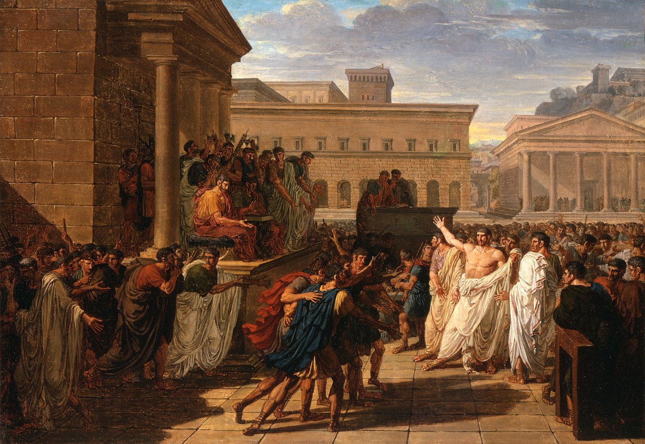 Brutus الاستماع إلى سفراء Tarquins ، ج .1815 بواسطة لويس لافيت