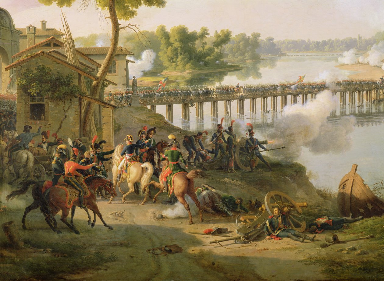 معركة لودي ، 10 مايو 1796 ، تفاصيل نابليون (1769-1821) وموظفيه ، ج 1804 بواسطة لويس ليجون