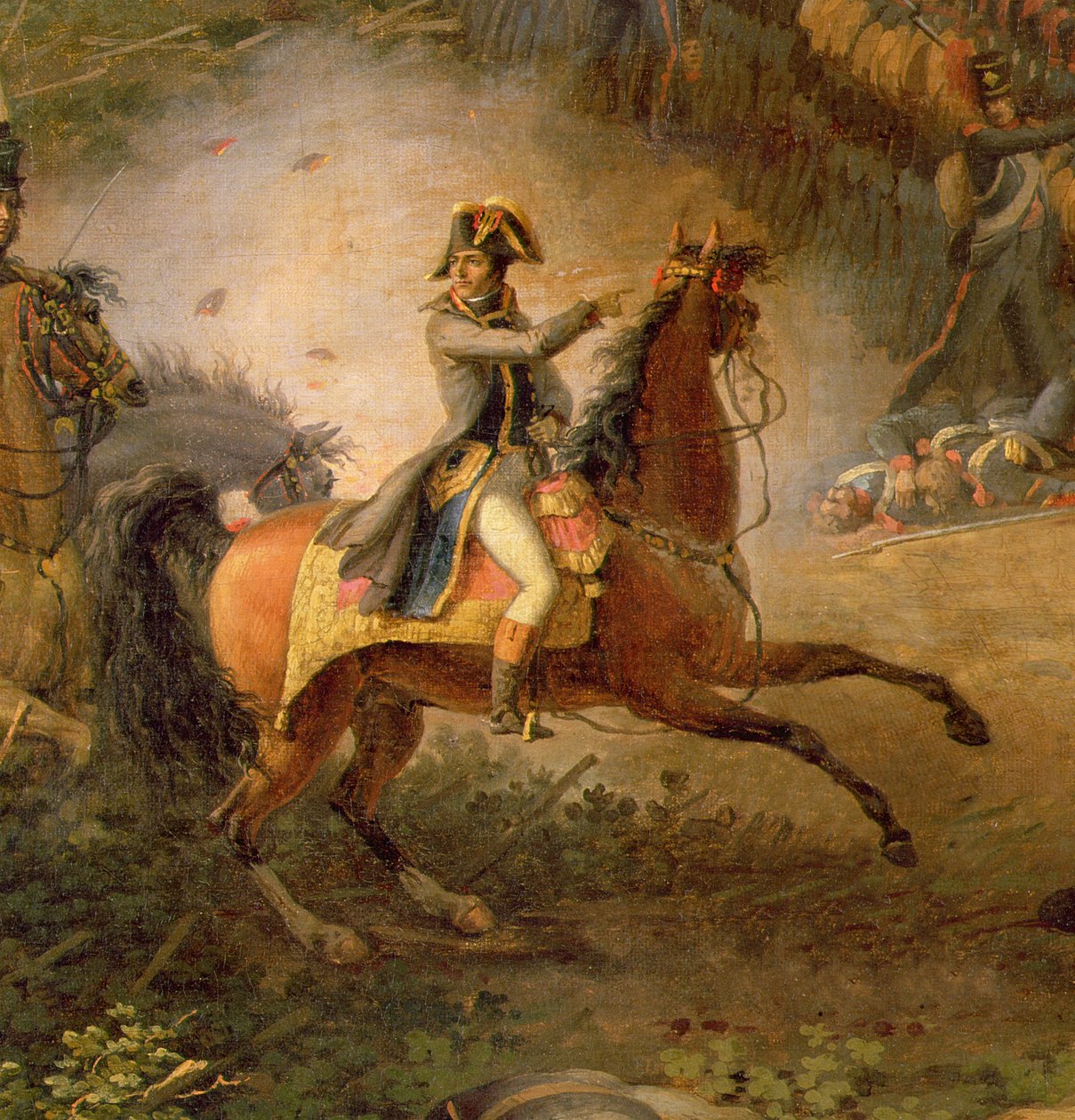 معركة مارينغو ، تفاصيل نابليون بونابرت (1769-1821) والرائد ، 1801 (تفاصيل 153773) بواسطة لويس ليجون