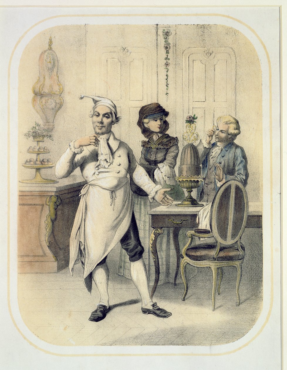 الكبرياء في المطبخ ، من سلسلة من المطبوعات التي تصور الخطايا السبع المميتة ، c.1850 بواسطة لويس ليوبولد بويلي