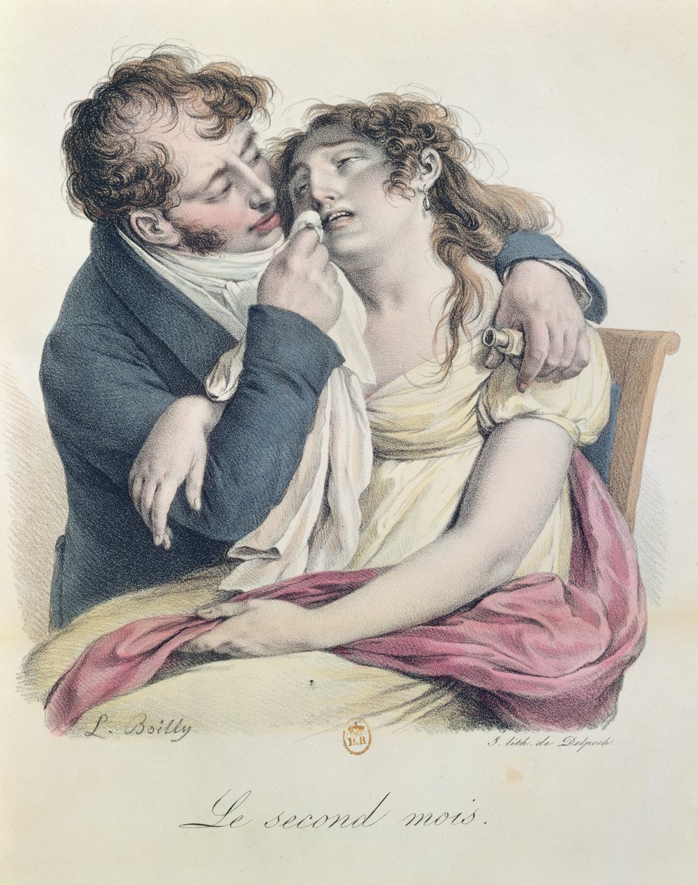 الشهر الثاني من الحمل c.1825 (ليثو ملون) بواسطة لويس ليوبولد بويلي