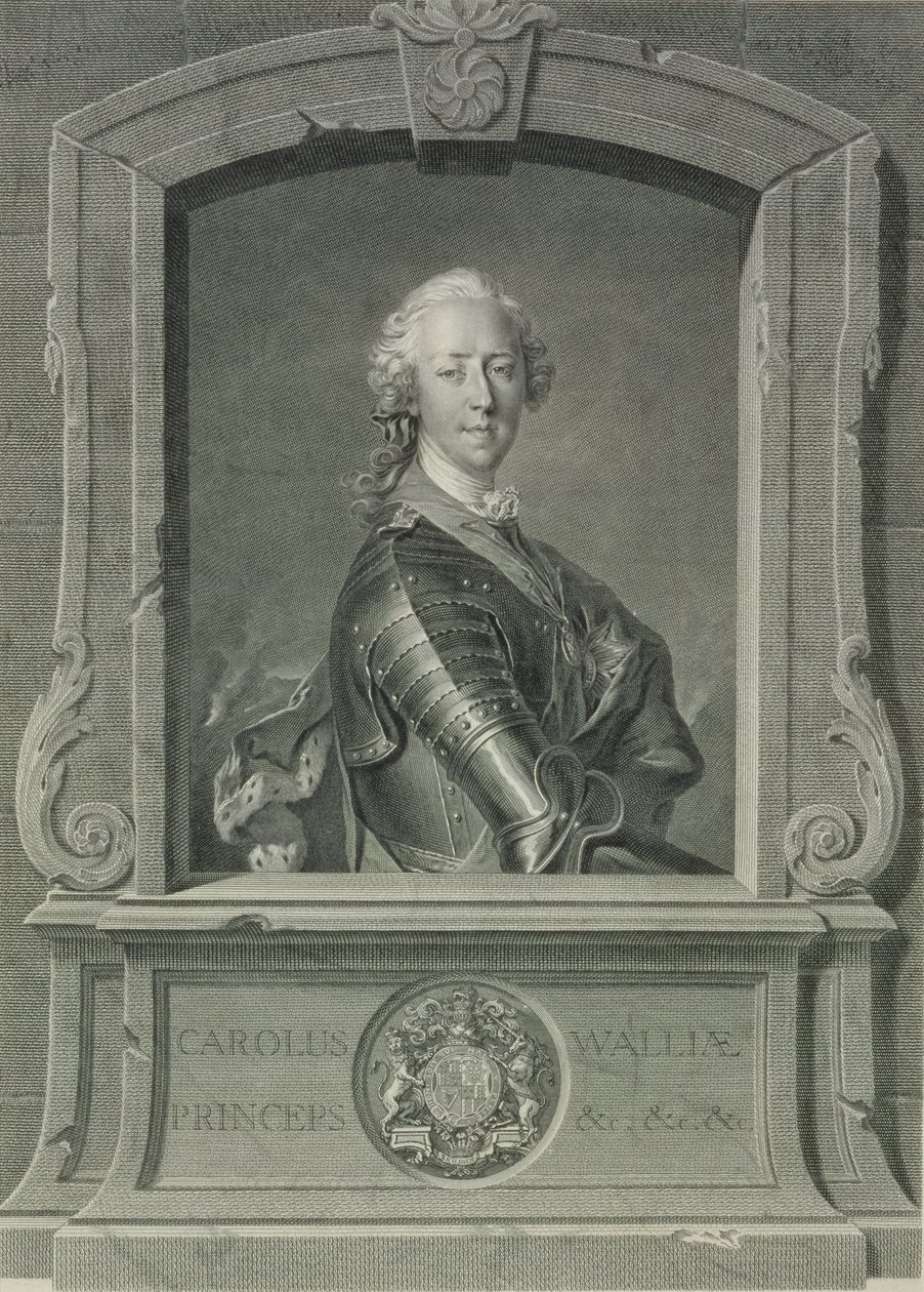 الأمير تشارلز إدوارد ستيوارت (1720-1788) ، نقش بواسطة JG Wille ، 1748 (نقش نحاسي) بواسطة لويس توك