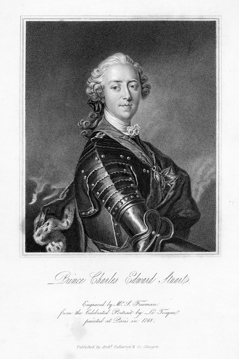 الأمير تشارلز إدوارد ستيوارت ، طبعه S. Freeman ، c.1849 بواسطة لويس توك
