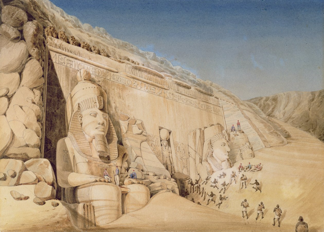تنقيب معبد رمسيس الثاني أبو سمبل 1819 بواسطة 