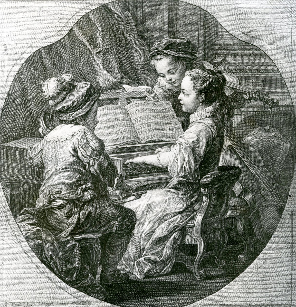 رمزي للموسيقى ، La Musique ، 1756 بواسطة لويس ميشيل فان لو