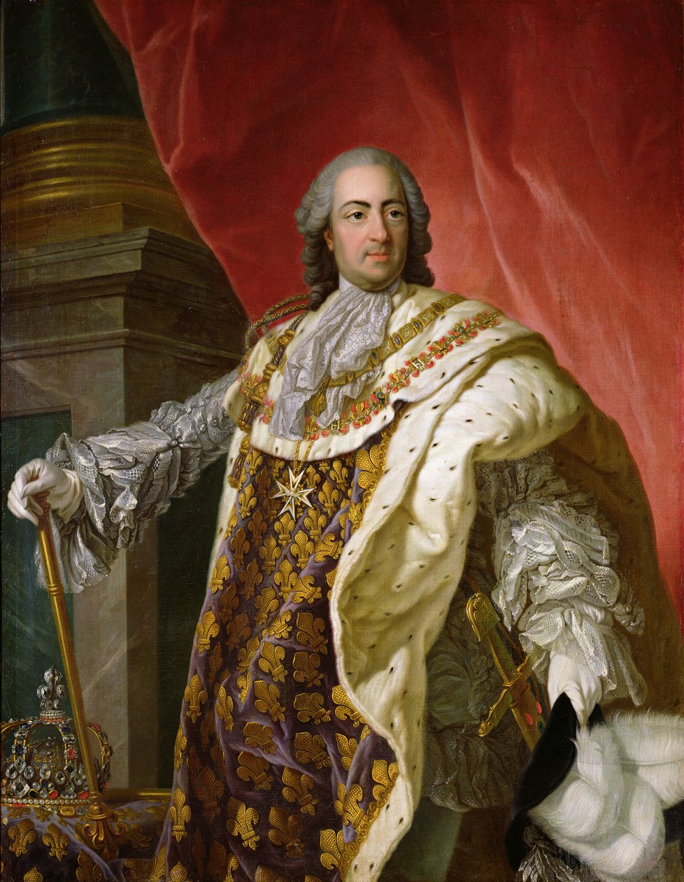 لويس الخامس عشر (1710-74) بواسطة لويس ميشيل فان لو