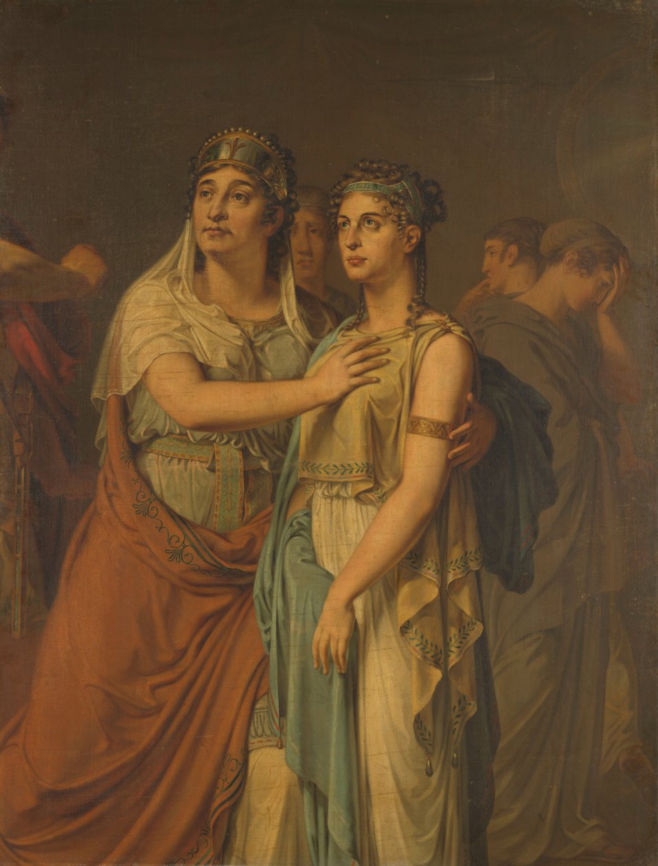الممثلات جوانا كورنيليا Ziesenis-Wattier و Geertruida Jacoba Grevelink-Hilverdink في Iphigenia بواسطة Jean Racine بواسطة لويس موريتز