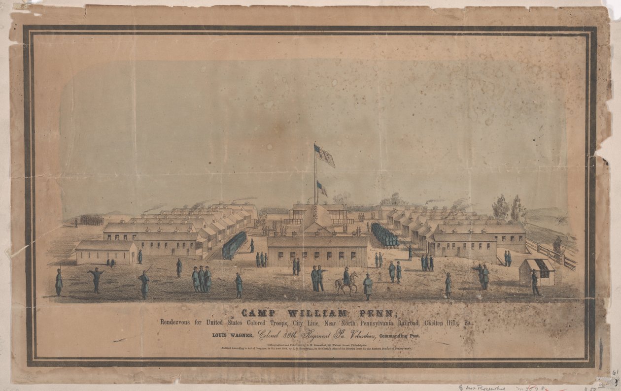 كامب ويليام بن ، c.1864 (chromolitho) بواسطة لويس ن. روزنتال