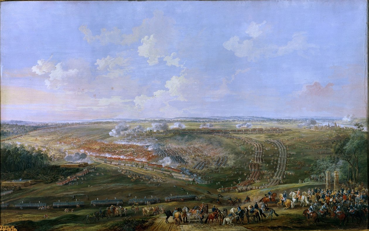 معركة فونتينوي ، 11 مايو 1745 بواسطة Louis Nicolas van Blarenberghe