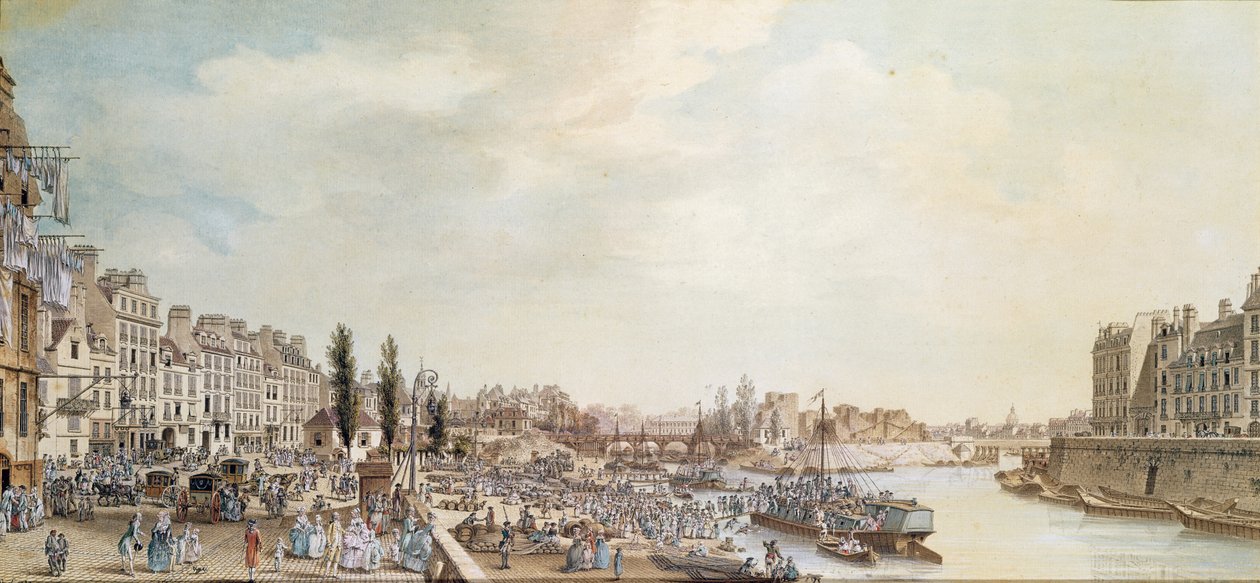 منظر لميناء سانت بول ، باريس ، 1782 بواسطة لويس نيكولاس دي ليسبيناس