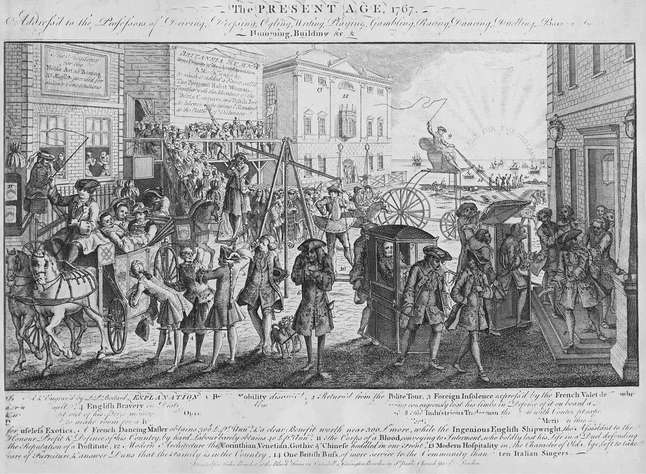 العصر الحالي ، 1767 ، نُشر عام 1749 بواسطة لويس فيليب بويتارد