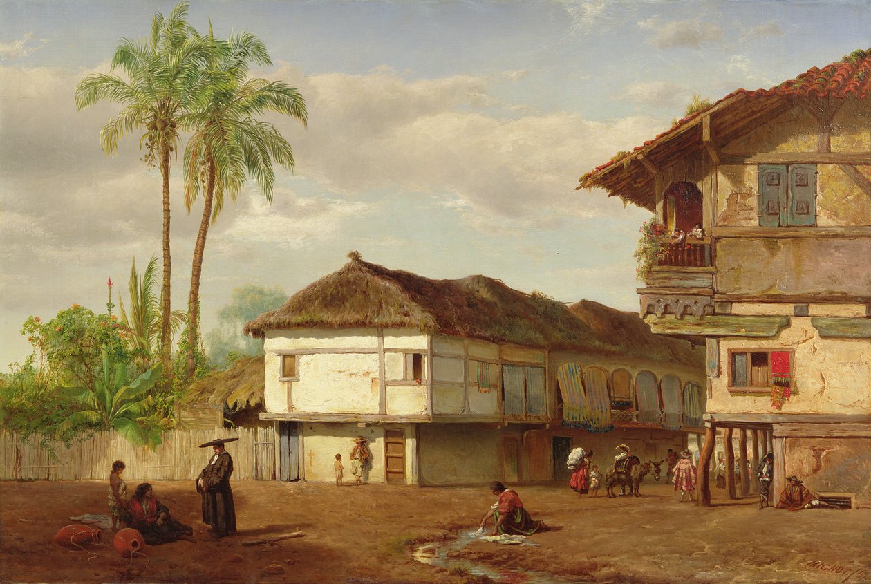 صورة الشارع في غواياكيل ، الإكوادور ، 1859 بواسطة لويس ريمي ميجنو