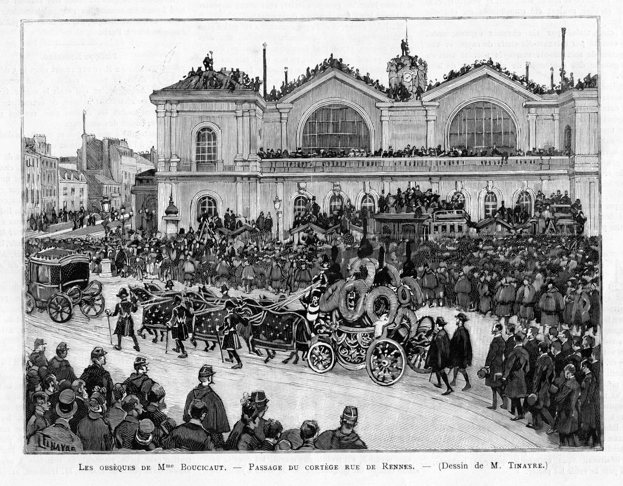 موكب جنازة مارغريت Boucicaut في باريس ، 1887 بواسطة لويس تينايير
