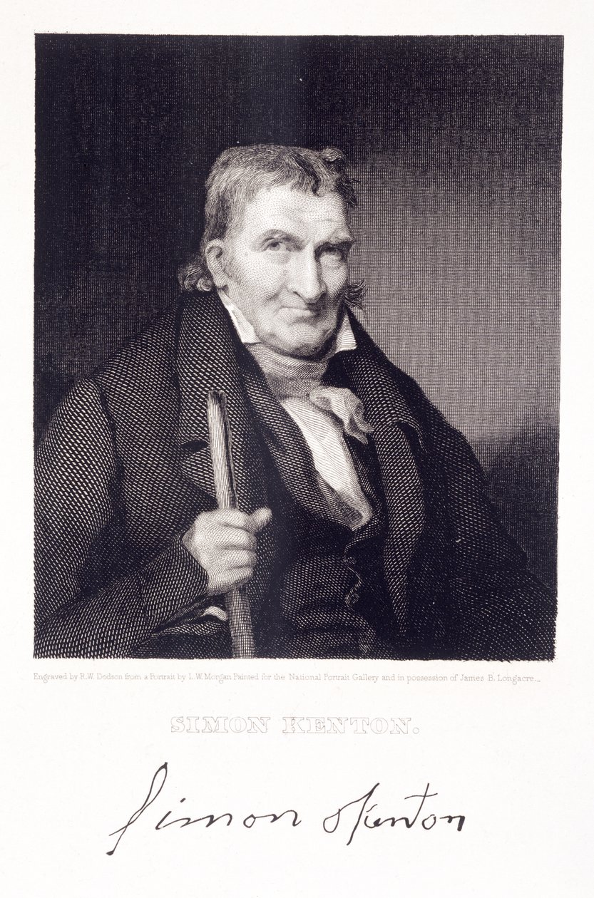 سيمون كنتون (1755-1836) منقوش بقلم ريتشارد دودسون (1812-67) بواسطة لويس دبليو مورجان