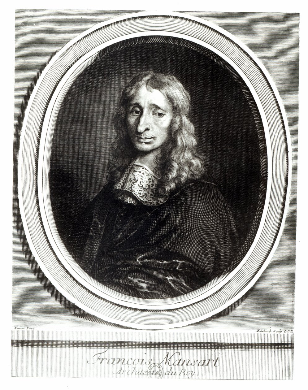 صورة فرانسوا مانسارت (1598-1666) ، نقشها جيرارد إديلينك (1640-1707) بواسطة لويس دي نامور