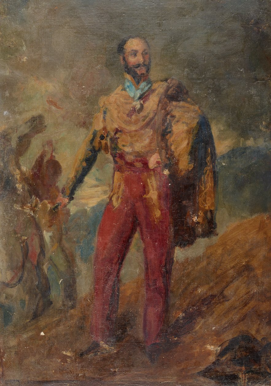 رسم تخطيطي لصورة ضابط دائم بواسطة لويس أوغست بارون دي شويتر