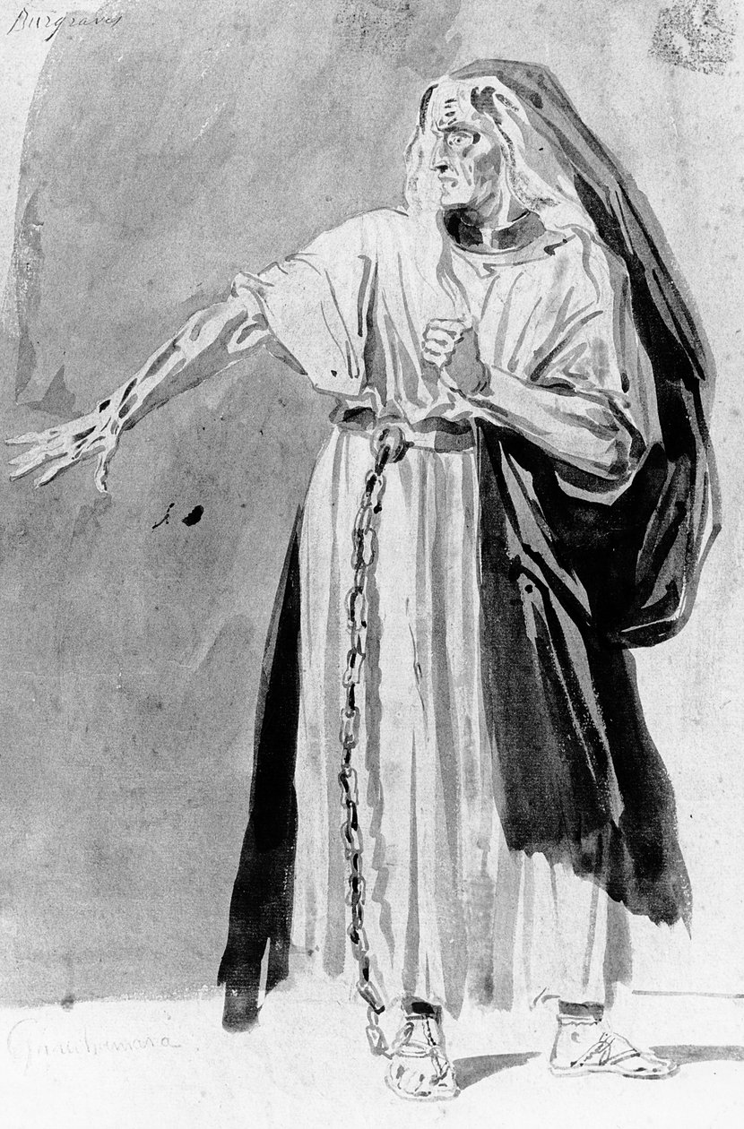 تصميم الأزياء لـ "Les Burgraves" من تأليف Victor Hugo (1802-85) ، ج. 1843 بواسطة لويس بولانجر