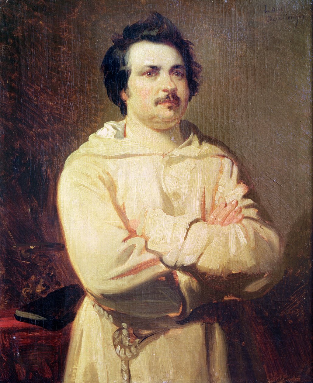 Honore de Balzac (1799-1850) في عادة راهبه ، 1829 بواسطة لويس بولانجر