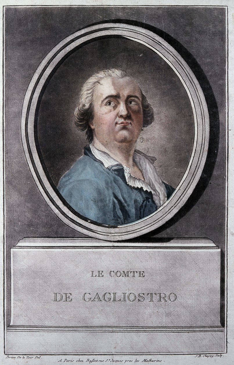 جوزيبي بالسامو ، ديت ألكساندر ، كونت كاليوسترو (1743 - 1795) بريون دي لا تور بواسطة لويس بريون دي لا تور فلس
