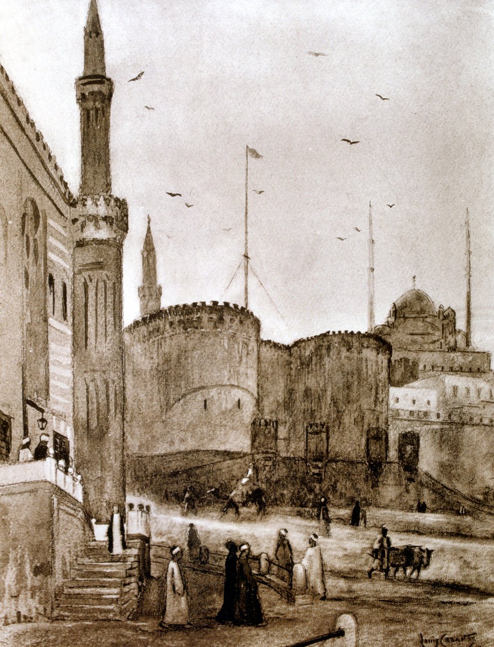 مدخل المدينة ، القاهرة ، مصر ، 1928 بواسطة لويس كابانيس