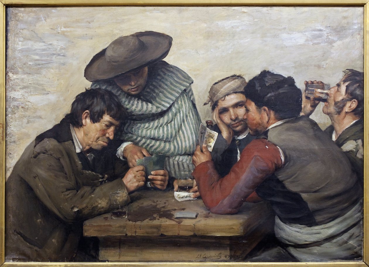الاسبان. لوحة لويس كابديفييل (1850-1905) ، زيت على قماش بواسطة لويس كابديفيل