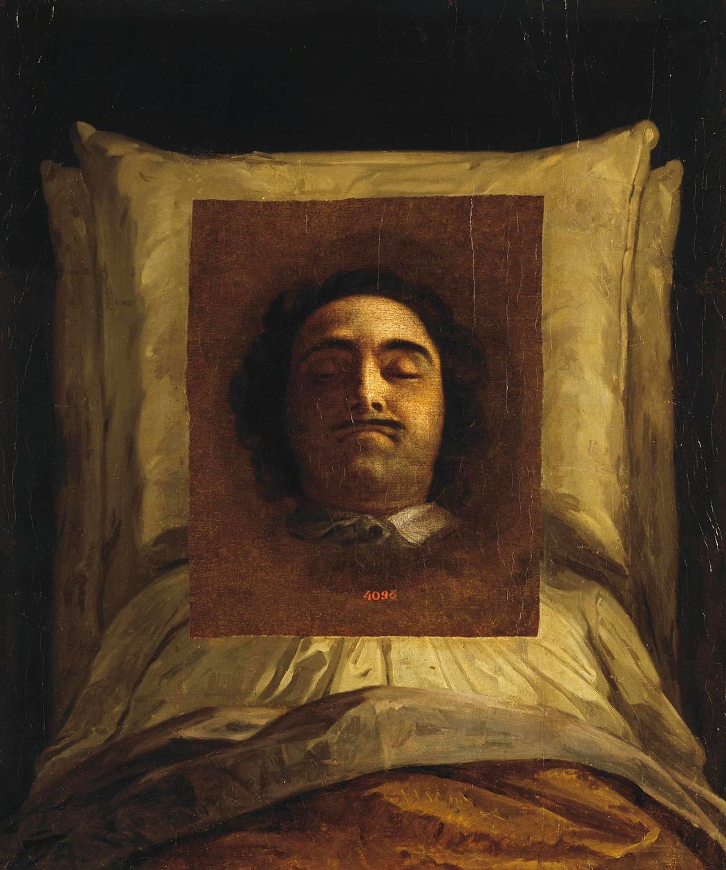 بيير لو جراند - بيتر الأول على سرير الموت على قدم المساواة كارافاك ، لويس (1684-1754). زيت على قماش ، مقاس: 77x64 بواسطة لويس كارافاكي