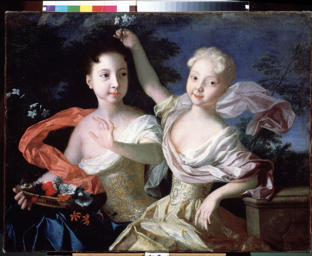 "" صورة للدوقات الكبرى آنا بتروفنا (1708-1728) وإليزابيث بتروفنا (1709-1761) (التي ستكون إمبراطورة روسيا تحت اسم إليزابيث الأولى). لوحة لويس كارافاك (1684-1754) 1717 متحف الدولة الروسي في سانت بطرسبرغ بواسطة لويس كارافاكي