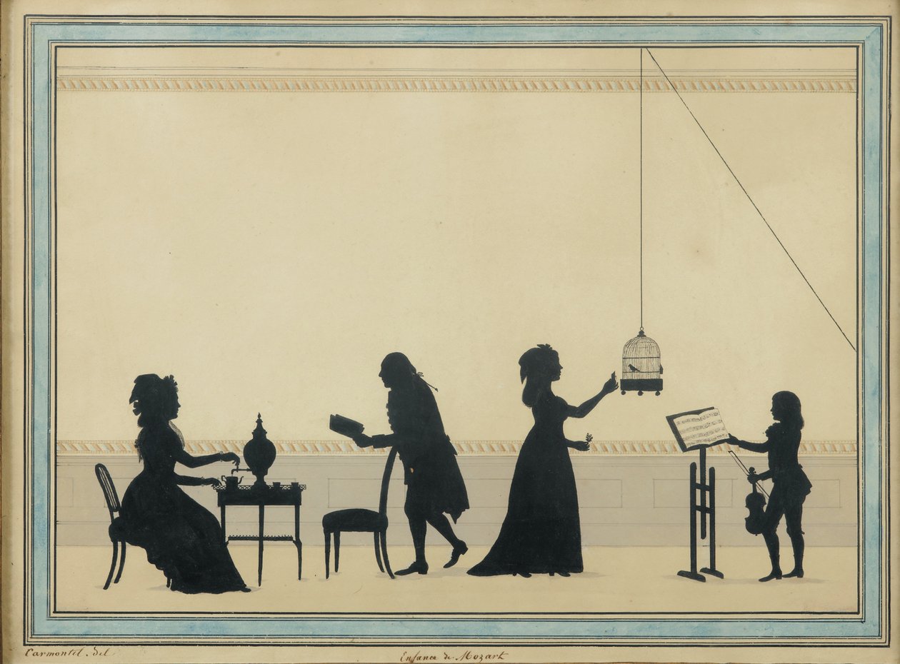عائلة موزارت ، ج. 1763 بواسطة لويس كاروجيس ديت كارمونتيل