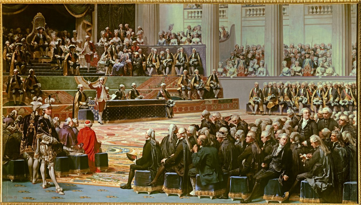 افتتاح معرض الولايات العامة في فرساي في 5 مايو 1789. الرسم بواسطة أوغست كودر (1789-1873) بواسطة لويس تشارلز أوغست كودير
