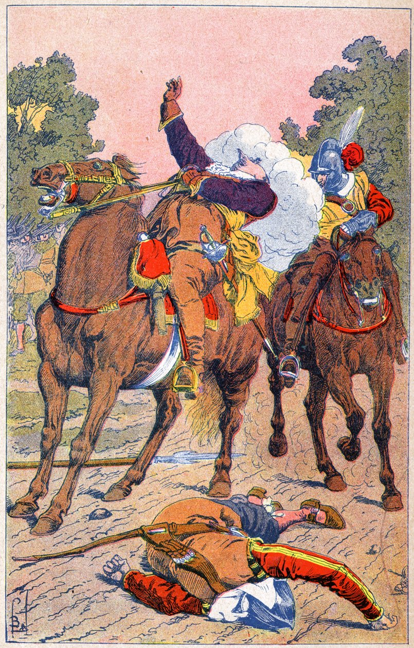 Death of Gustave II Adolphe of Sweden بواسطة تفجير لويس تشارلز