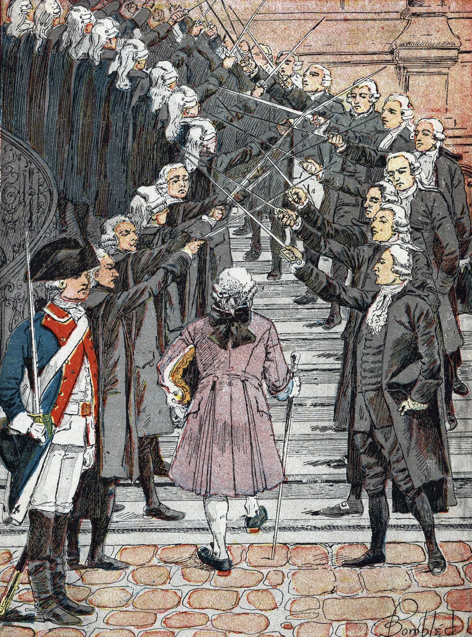 French Revolution: King of France Louis XVI summoned to come at the city hall of Paris crosses the “” steel vault” of the guards بواسطة تفجير لويس تشارلز