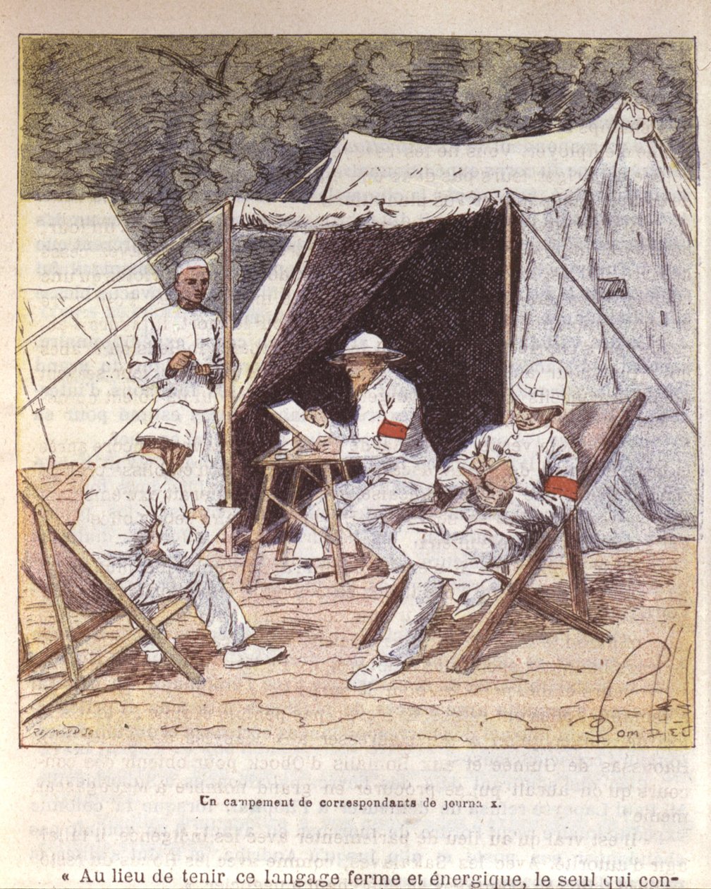 مراسلو الحرب الفرنسيون في مدغشقر وقت ضمها من قبل فرنسا 1895-96 (لون ليثو) بواسطة تفجير لويس تشارلز
