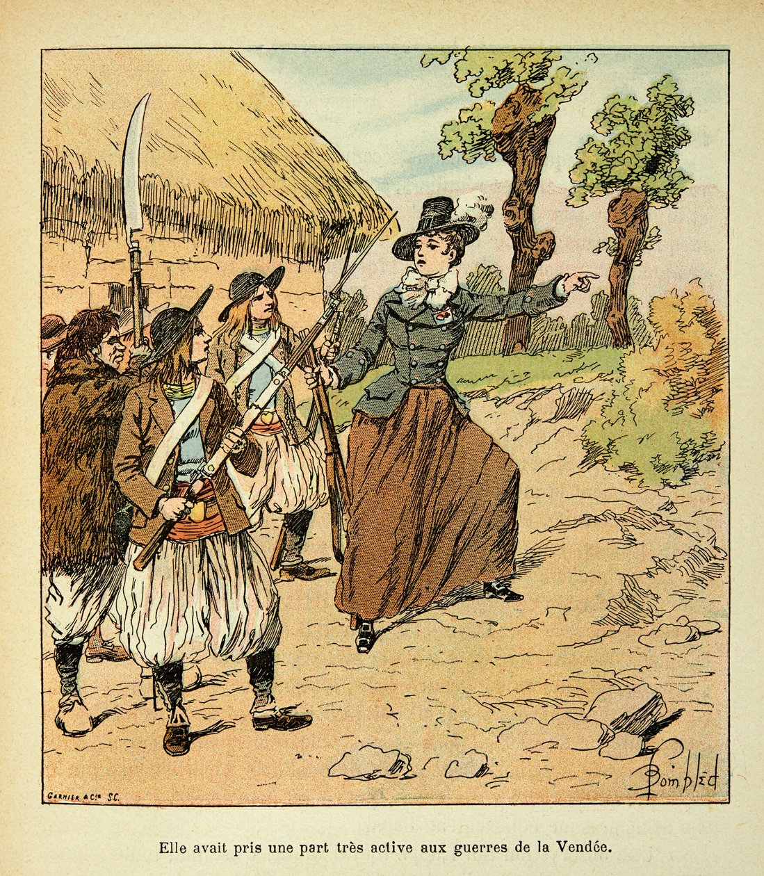 رسم إيضاحي لبومبلد لويس (1862-1927) من كتاب "ذكرى سانت هيلين" بقلم الكونت إيمانويل دي لاس (1766-1842): حرب فيندي ، مجموعة خاصة بواسطة تفجير لويس تشارلز